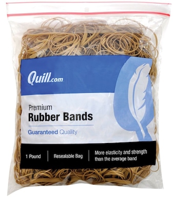Quill Brand® Premium Rubber Band, #54, Assorted Sizes, 1 lb Resealable Bag (790054)