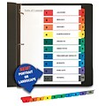 Quill® 10-Tab Index System, Colored, 1-10