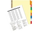 Quill Brand® Big Tab Indexes - Dividers for Laser and Inkjet Printers; 8-Tab, Buff, Assorted Tabs