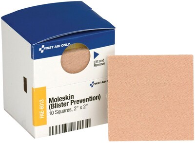 SmartCompliance 2 x 2 Moleskin Blister Adhesive Bandages, 10/Box (FAE-6013)