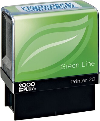 2000 PLUS Green Line Self-inking Stamp, CONFIDENTIAL, Blue Ink (098374)