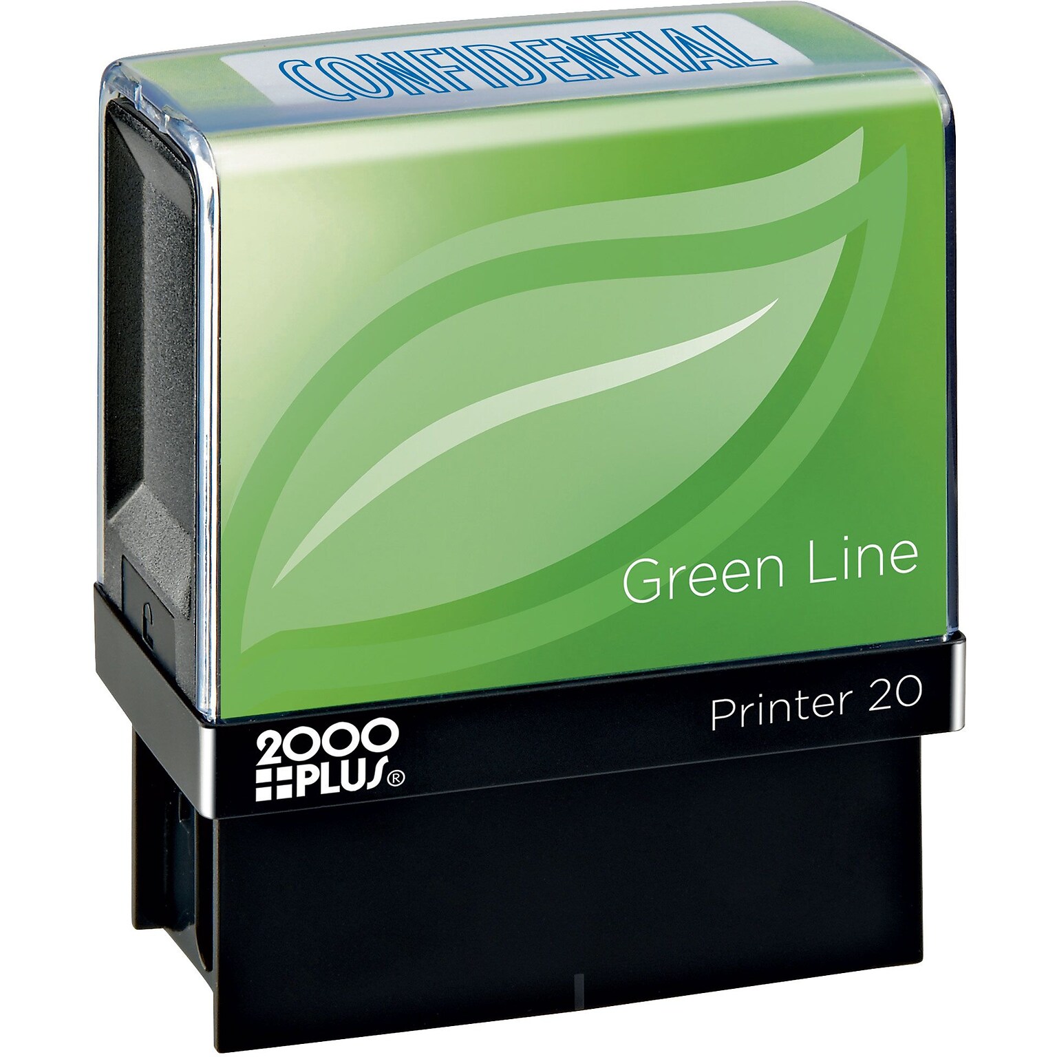 2000 PLUS Green Line Self-inking Stamp, CONFIDENTIAL, Blue Ink (098374)