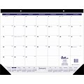 2017 Quill Brand® Desk Pad Calendar; Black, 19x24