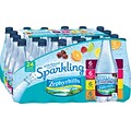 Zephyrhills Brand Sparkling Natural Spring Water, Variety Pack 16.9 Ounce Plastic Bottles, 24/Pack (12158010)
