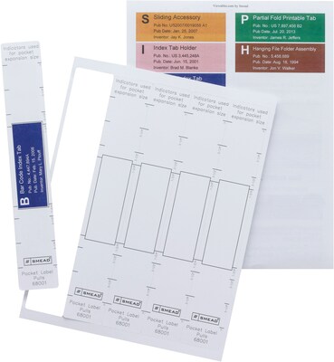 Smead Viewables Pocket Label Pulls, Paper/Poly Laminate, 45 per Pack (68001)