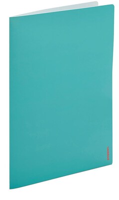 Poppin Aqua + Coral 2-Pocket Poly Folder (101931)