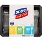 Dixie Grab'N Go Plastic Assorted Cutlery Keeper, Heavy-Weight, Clear, 180/Pack (CH0369DX7)