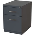 Lorell 2-Drawer Mobile Vertical File Cabinet, Letter Size, Lockable, 24.3H x 18W x 23D, Charcoal
