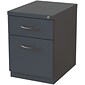 Lorell 2-Drawer Mobile Vertical File Cabinet, Letter Size, Lockable, 24.3"H x 18"W x 23"D, Charcoal (LLR79134)