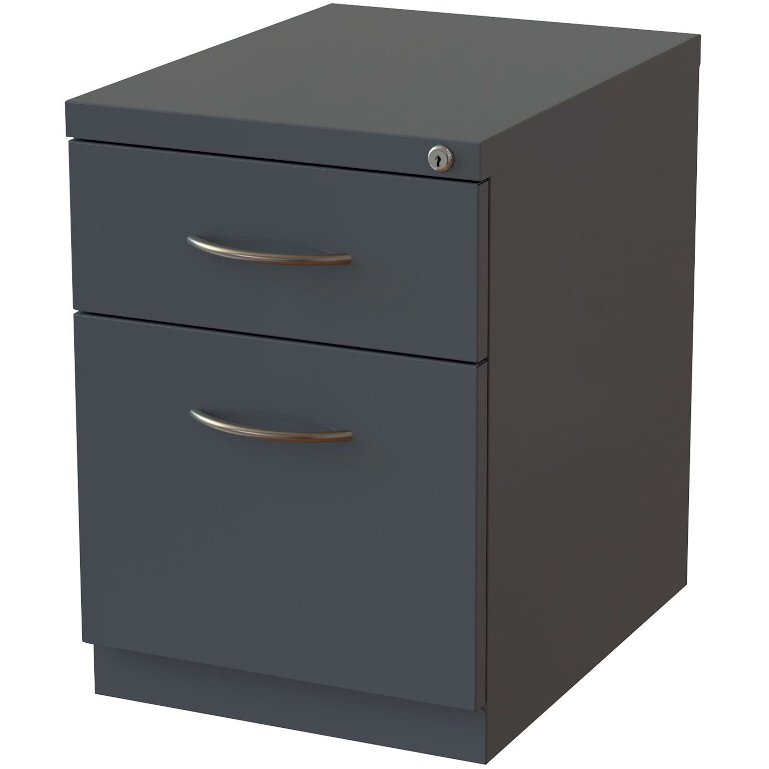 Lorell 2-Drawer Mobile Vertical File Cabinet, Letter Size, Lockable, 24.3H x 18W x 23D, Charcoal (LLR79134)