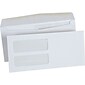 Quill Brand Gummed Double Window Envelope, 4 3/16" x 9", White, 1000/Box (710499)