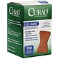 Curad® Flex-Fabric™ Adhesive Fingertip Bandages; Natural, 2"Lx1-1/2"W, 100 Bandages/Bx, 12 Bx/Case
