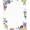 Great Papers! Pretty Pansies Letterhead, 8.5 x 11, 80 Count