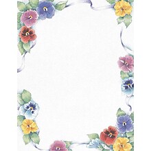 Great Papers! Pretty Pansies Letterhead, 8.5 x 11, 80 Count