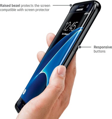 i-Blason Halo Series Clear Case for Samsung Galaxy S7 Edge - Black