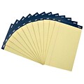 Signa® Perforated Writing Pads; Wide Ruled, Canary, 8-1/2 x 14, 12/Pack
