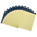 Signa® Perforated Writing Pads; Narrow Ruled, Canary, 8-1/2 x 11-3/4, 12/Pack