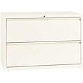 Lorell 2 Drawer Lateral File Cabinet, Cloud, Letter/Legal, 42W (LLR22955)