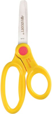 Westcott 5" Stainless Steel Kid's Scissors, Blunt Tip, Assorted Colors (14606)