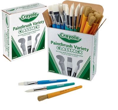 Crayola Large Paintbrush Classpack, 36 CT