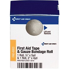 SmartCompliance First Aid Only Refill First Aid Tape & Conforming Gauze Bandage Roll, 0.5 x 5 yds.,