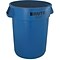 Rubbermaid Round Brute Trash Can Receptacle, Blue, 32 gal./121.12 liters
