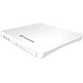 Extra Slim Portable DVD Writer, 8X, USB; White