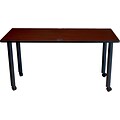 BOSS® 36 x 24 Mahogany Training Table with Black Legs and Casters