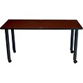 BOSS® 48 x 24 Mahogany Training Table with Black Legs and Casters