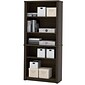 Bestar® Embassy Modular 5-Shelf 67" Laminate Bookcase, Dark Chocolate (60700-3179)