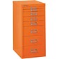 Bindertek Flat File Cabinet, 23.25"H x 11"W x 15"D, Orange (MD8-OR)
