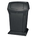 Rubbermaid Commercial Ranger Fire-Safe Trash Can, 45 Gal., Black