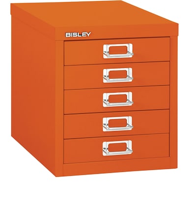 Bindertek Flat File Cabinet, 12.7H x 11W x 15D, Orange (MD5-OR)