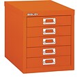 Bindertek Flat File Cabinet, 12.7H x 11W x 15D, Orange (MD5-OR)