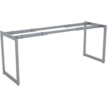 Alera® Open Office Desk Series Adjustable O-Leg Desk Base, 24? Deep, Silver