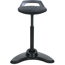 Alera® Sit to Stand Perch Stool, Black with Black Base