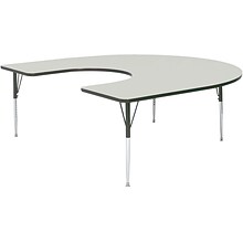 60x66 White Horseshoe-Shaped Table