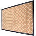 U Brands Fashion Cork Bulletin Board, 35 x 23, Black Finish Frame