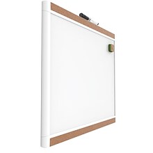 U Brands PINIT Magnetic Dry Erase Whiteboard, 20 x 16, White Frame