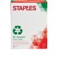 Staples 30% Recycled 8.5" x 11" Copy Paper, 20 lbs., 92 Brightness, 500 Sheets/Ream, 5 Reams/Carton (51959-US)