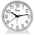 Equity by La Crosse Analog Quartz Alarm clock, White (14076)