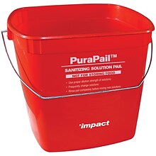 PuraPail Sanitizing Bucket, 6 Quarts, Red (5506-6S)