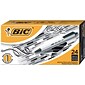 BIC Clic Stic Retractable Ballpoint Pen, Medium Point, 1.0mm, Black Ink, 24/Pack (CSM241-BLK)