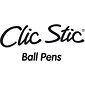 BIC Clic Stic Retractable Ballpoint Pen, Medium Point, 1.0mm, Black Ink, 24/Pack (CSM241-BLK)