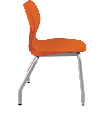 HON® SmartLink® 16 4-Leg Student Stacking Chair, Tangelo, 4/Carton