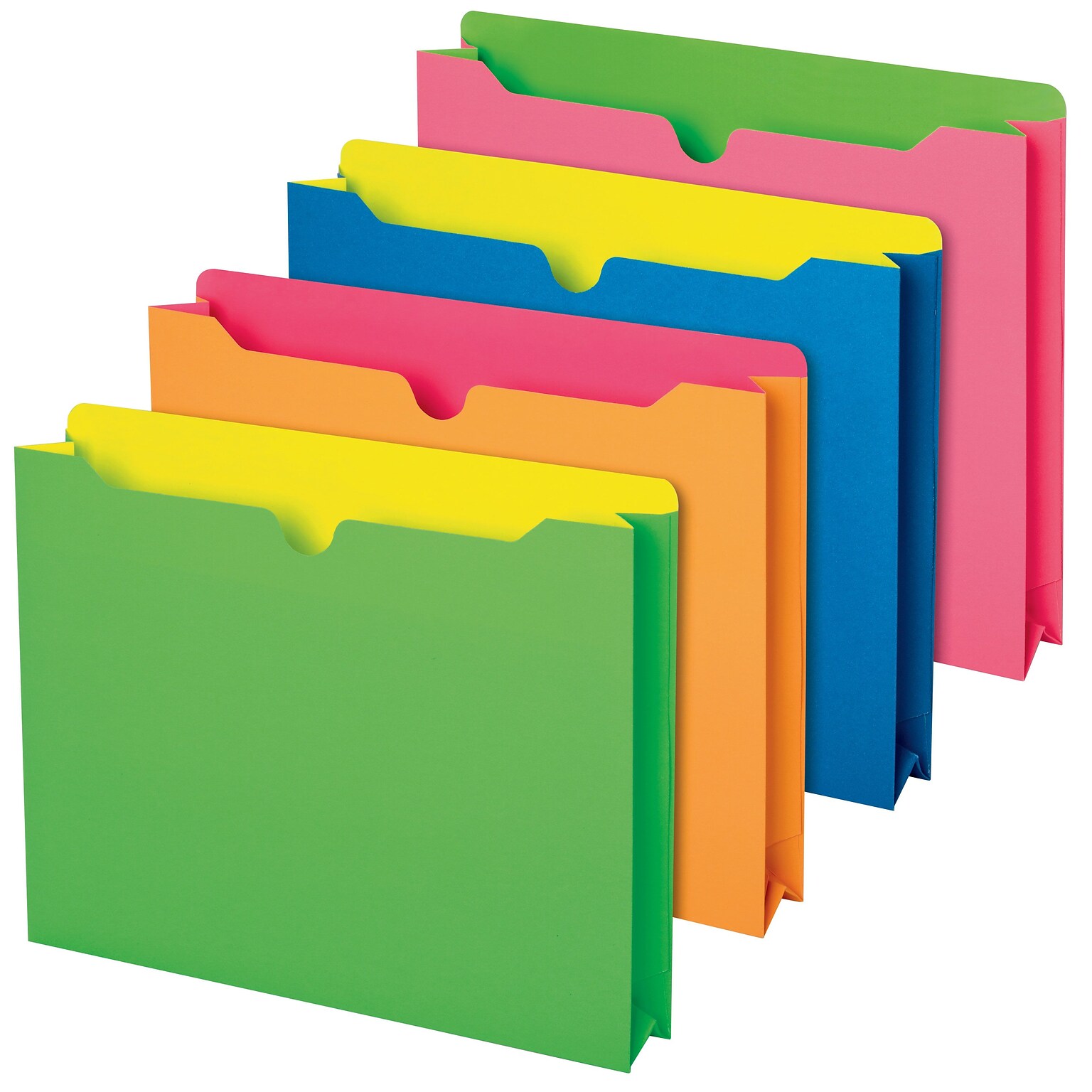Pendaflex Glow Twisted File Jackets, Letter Size, Assorted, 10/Pack (49501)