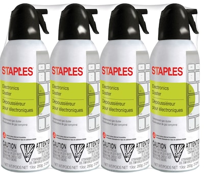 Staples Electronics Duster 10oz., 4/Pack