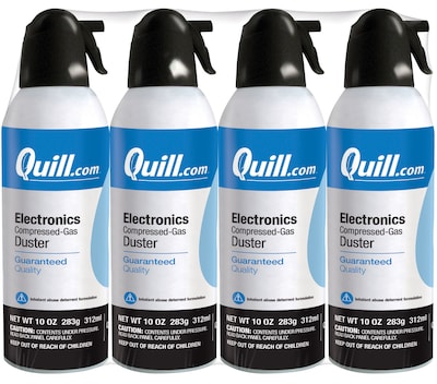 Quill Brand® Electronics Duster, 10 oz. Spray Can, 4/Pack (QL10ENFR-4)