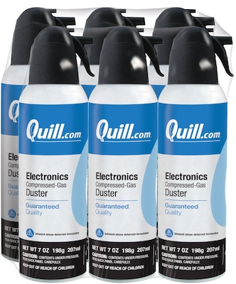 Quill Brand® Electronics Duster, 7 oz. Spray Can, 6/Pack (QL07ENFR-6)