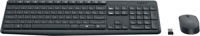 Logitech MK235 USB Wireless Optical Keyboard and Mouse Set, Black (920-007897)